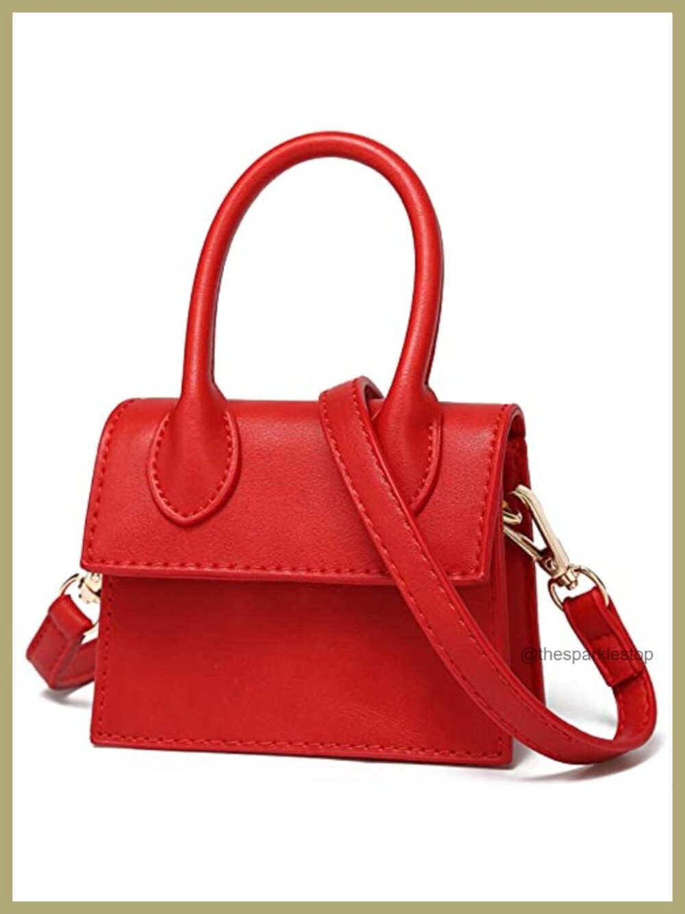 Mini Crossbody Purse Faux Leather Adjustable Strap Women's Handbag